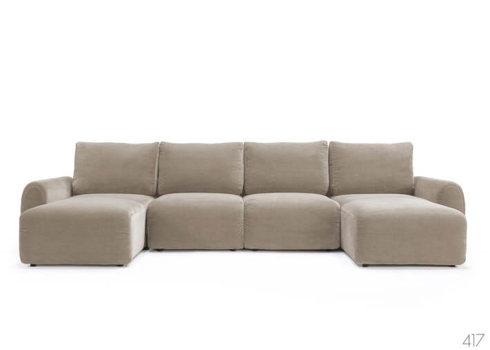 Canapé lit en U Accoudoirs Curve L 370 Norum U...