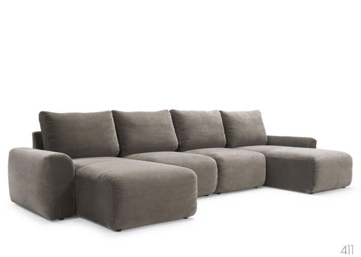 Canapé lit en U Accoudoir large L382 Norum U...