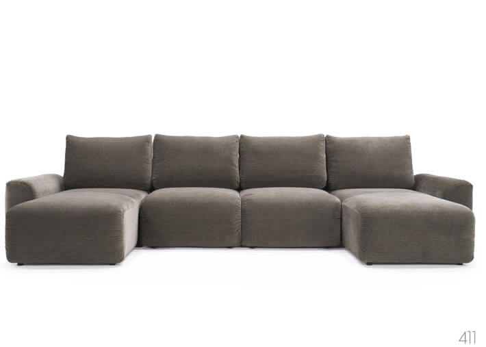 Canapé lit en U Accoudoir large L382 Norum U...