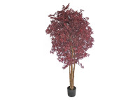 Érable artificiel 180 cm : feuillage rouge décoratif chaleureux Sinder