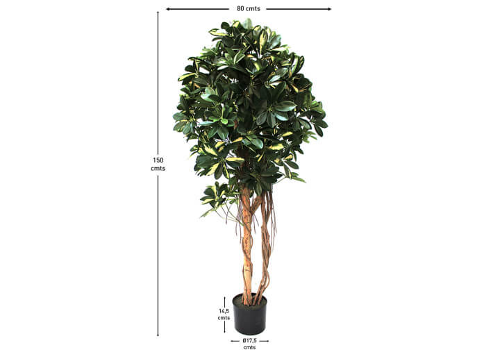 Schefflera artificiel 150 cm plante verte...