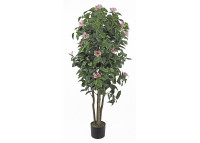 Hibiscus artificiel rose 150 cm : floraison tropicale élégante Sinder