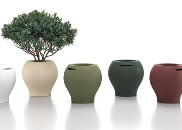 Cache-pot en polyéthylène 6 coloris 2 tailles Vera par Lyxo