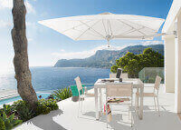 Parasol carré à fixation murale bras flexible - Paraflex par Umbrosa
