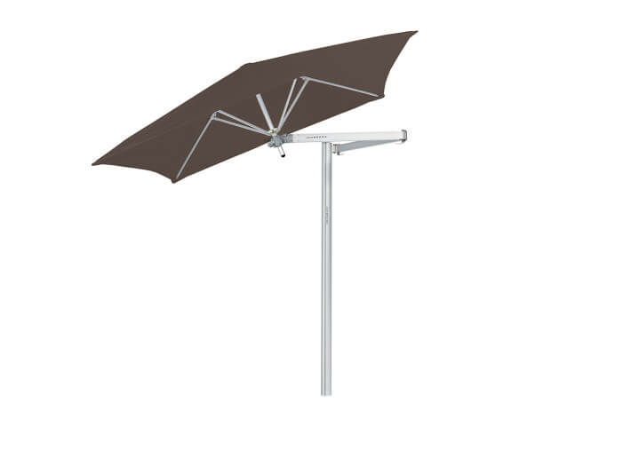 Parasol déporté carré avec bras flexible -...