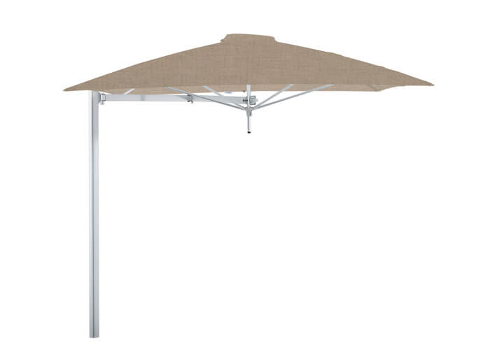 Parasol déporté carré avec bras flexible -...