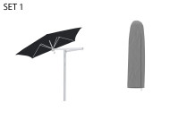 Parasol déporté carré avec bras flexible - Paraflex par Umbrosa