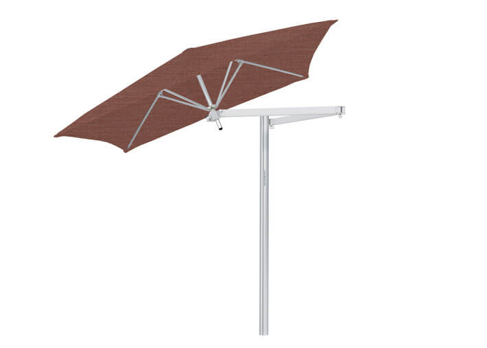 Parasol déporté carré avec bras flexible -...