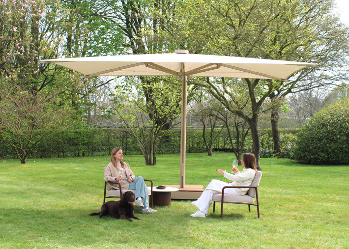 Parasol déporté rectangulaire 14 coloris...