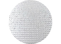Pouf flottant xl brodé fond blanc ou raphia par MX Home
