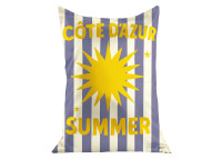 Pouf flottant xl bleu jaune Côte d'Azur par MX Home