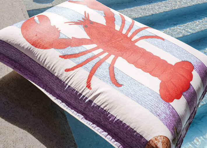 Matelas de piscine flottant xl 130x160 - homard...