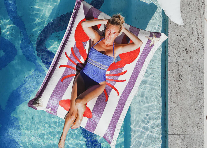 Matelas de piscine flottant xl 130x160 - homard...