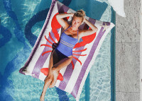 Matelas de piscine flottant xl 130x160 - homard rouge par MX Home
