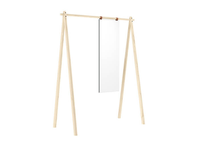 Penderie avec miroir design 2 coloris hongi par...
