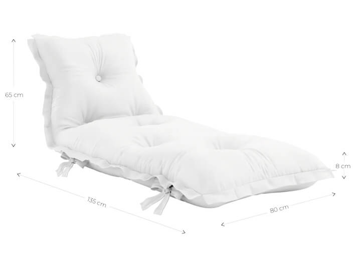 Matelas de sol d'extérieur blanc beige ou gris...
