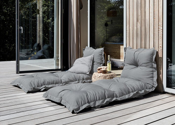 Matelas de sol d'extérieur blanc beige ou gris...