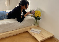 Table ultra basse en bois de pin Dock Side par Karup