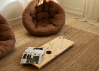 Table ultra basse en bois de pin Dock Side par Karup