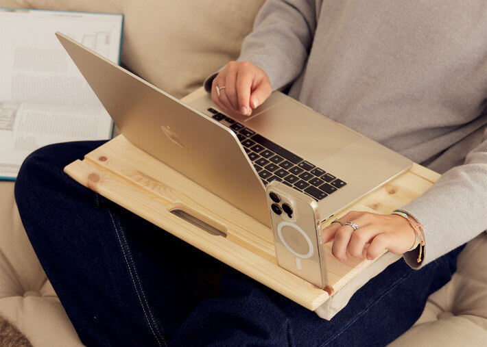 Tablette de travail mobile avec coussin - BFF...