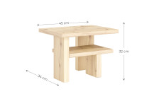 Table d'appoint en bois de pin 2 coloris Japan Side par Karup