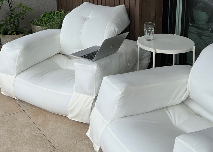 Fauteuil de jardin convertible en matelas...
