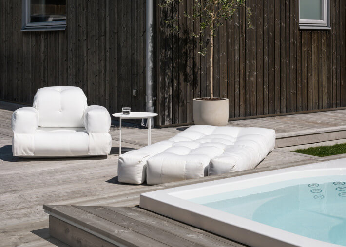 Fauteuil de jardin convertible en matelas...