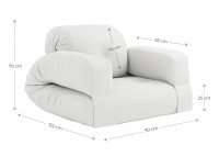 Fauteuil de jardin convertible en matelas 90x200 - 3 coloris Hippo par Karup