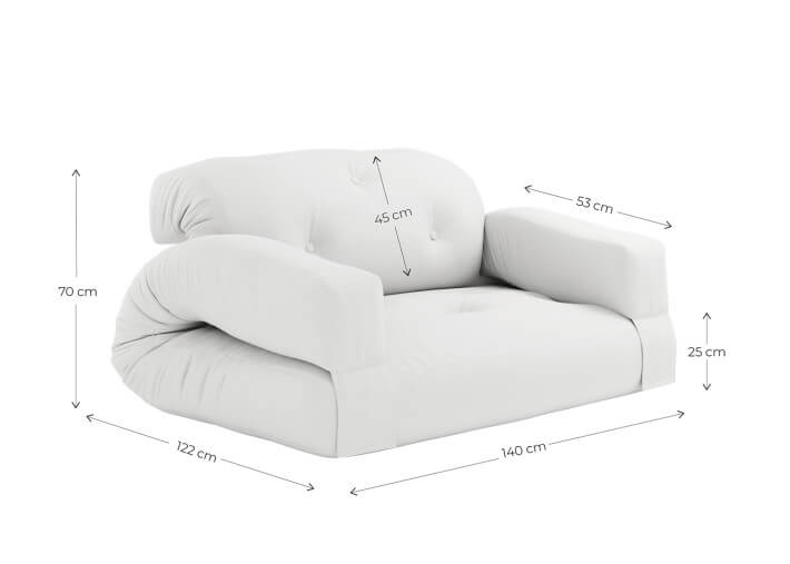Canapé de jardin convertible en matelas 140x200...
