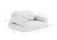 Canapé de jardin convertible en matelas 140x200 - Hippo par Karup