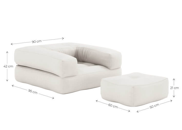 Fauteuil convertible en couchage 90x190 - 13...