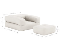 Fauteuil convertible en couchage 90x190 - 13 coloris Cube par Karup