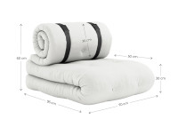 Fauteuil convertible en couchage 70x200 - 13 coloris Buckle-Up Karup