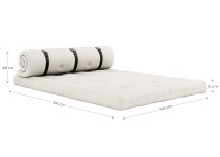 Canapé futon convertible 13 coloris Buckle-up par Karup