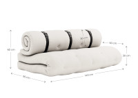 Canapé futon convertible 13 coloris Buckle-up par Karup
