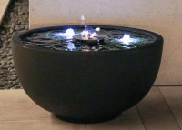 Fontaine lumineuse et flamme pour extérieur design - Jnana Elementi