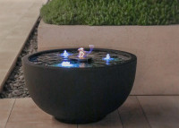 Fontaine lumineuse et flamme pour extérieur design - Jnana Elementi