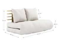 Canapé futon convertible 13 coloris Shin Sano par Karup