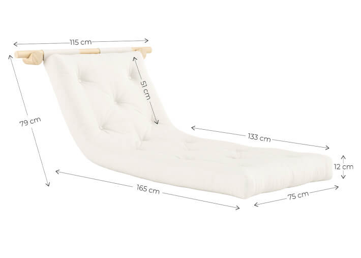 Fauteuil convertible en couchage 75x200 - 13...