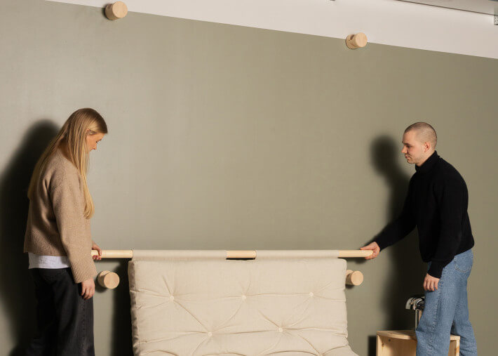 Canapé convertible en couchage 135x200 gain de...