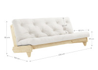 Canapé convertible en lit 140x200 - 13 coloris Fresh par Karup