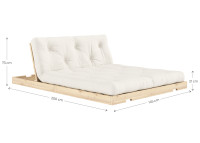 Canapé lit 2 places en bois de pin 13 coloris Flip par Karup