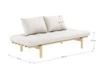 Méridienne convertible en couchage 75x200 - 13 coloris Pace par Karup