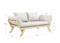 Méridienne convertible en couchage 1 place - 13 coloris Bebop par Karup
