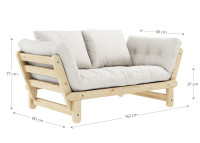 Canapé lit design couchage 75x200 - 13 coloris Beat par Karup
