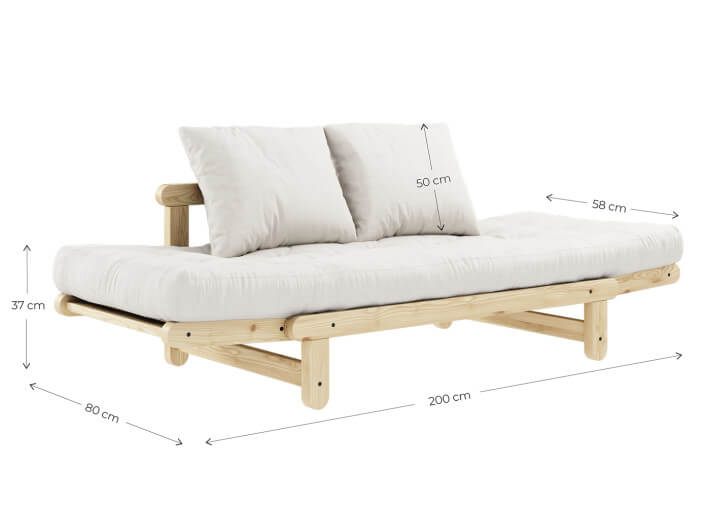 Canapé lit design couchage 75x200 - 13 coloris...