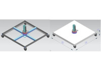 Parasol déporté 3x3 base et housse incluses 4 coloris - Marte Talenti