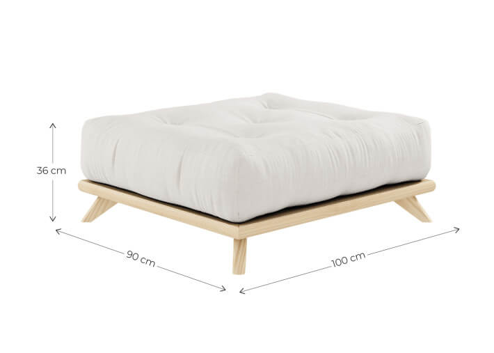Pouf confortable 90x100 - 13 coloris Senza par...