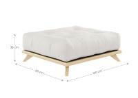 Pouf confortable 90x100 - 13 coloris Senza par Karup