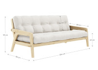 Canapé lit idéal studio couchage 130x190 - 20 coloris Grab par Karup